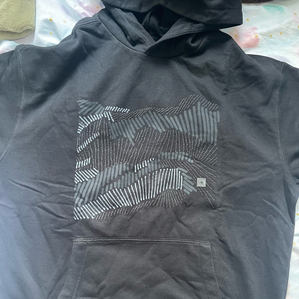 Embroidered Abstract Graphic Hoodie
